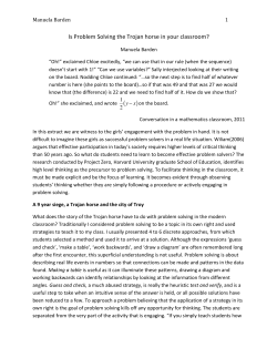 Is Problem Solving the Trojan horse in your classroom?