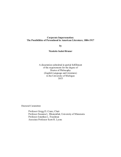 Corporate Impersonation: The Possibilities of