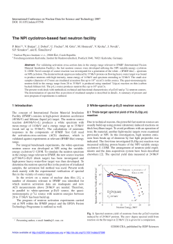 The NPI cyclotron-based fast neutron facility