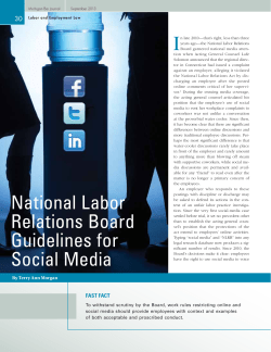 National Labor Relations Board Guidelines for Social Media