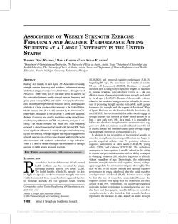 association of weekly strength exercise frequency