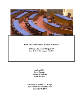 Rahm Emanuel`s Rubber Stamp City Council