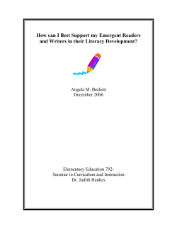 How can I Best Support my Emergent Readers