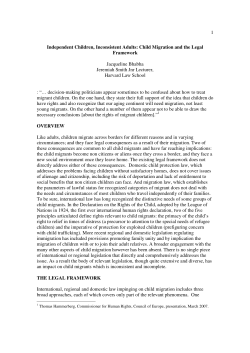 1 Independent Children, Inconsistent Adults: Child Migration and the