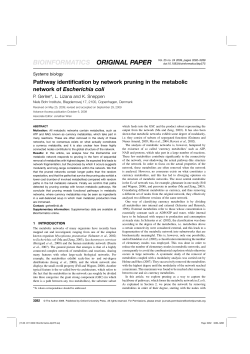 Pathway identification by network pruning in the