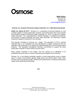 Osmose today published further compelling evidence that its