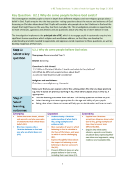 Why do some people believe God exists