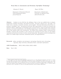 From Data to Assessments and Decisions: Epi