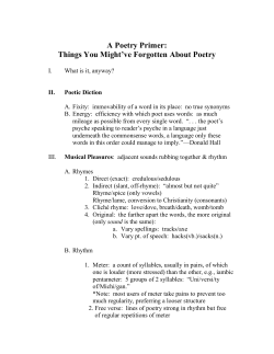 A Poetry Primer