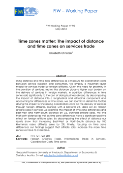 Time zones matter: The impact of distance and time zones on
