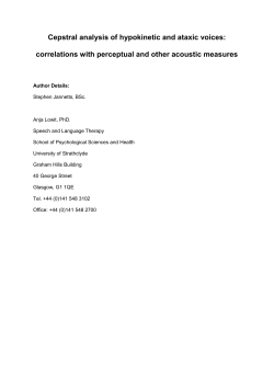 Cepstral analysis of hypokinetic and ataxic voices: correlations with