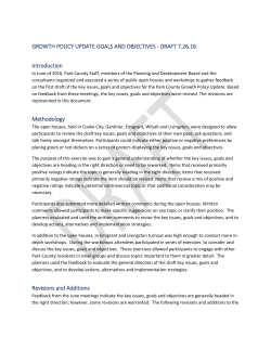 Draft Goals and Objectives