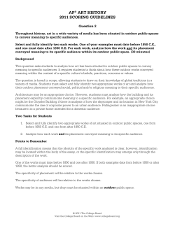 ap&reg; art history 2011 scoring guidelines - AP Central