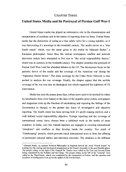 United States Media and Its Portrayal of Persian Gulf War-I