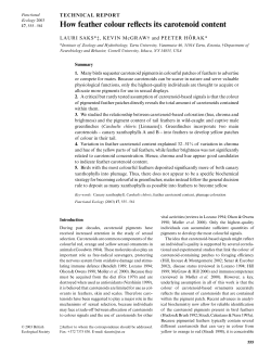 How feather colour reflects its carotenoid content