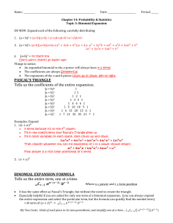 binomial expansion