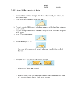 5.1 Explore Midsegments Activity
