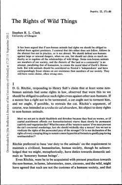 The rights of wild things