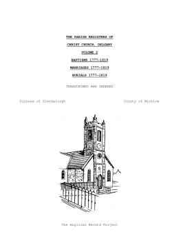 the parish registers of christ church, delgany