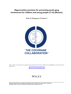 Opportunities provision for preventing youth gang involvement for