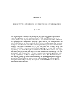 ABSTRACT HIGH LATITUDE IONOSPHERIC SCINTILLATION