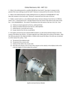 Orbital Mechanics HW