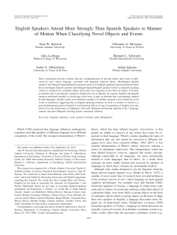 English Speakers Attend More Strongly Than Spanish