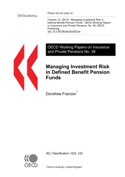 Managing Investment Risk in Defined Benefit Pension
