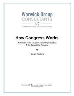 How Congress Works - Warwick Group Consultants