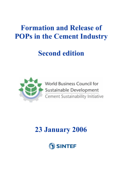 POP`s emissions from the Cement Industry &ndash; a global overview