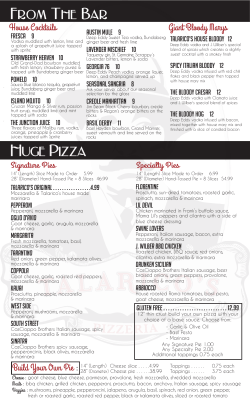 House Cocktails Giant Bloody Marys Build Your Own Pie :