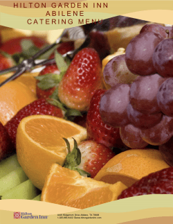 HILTON GARDEN INN ABILENE CATERING MENU
