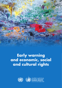 Early warning and economic, social and cultural rights