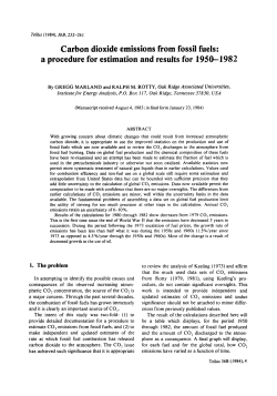 Carbon dioxide emissions from fossil fuels: a procedure for