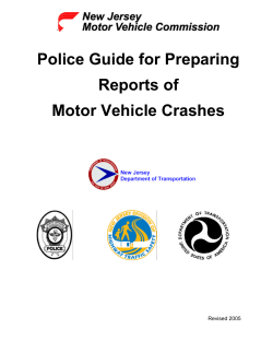 Police Guide for Preparing Reports of Motor Vehicle Crashes