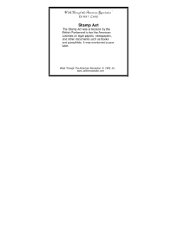 Stamp Act - California Weekly Explorer
