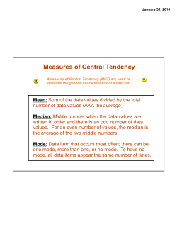 Measures of Central Tendency