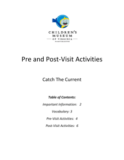 Catch The Current Pre- and Post Visit Resource