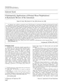 Contemporary applications of frontal sinus trephination: A systematic