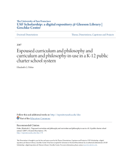 Espoused curriculum and philosophy and curriculum and