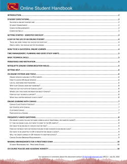 Online Student Handbook - College of the Redwoods