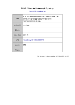 SOIL RESPIRATION IN ARID ECOSYSTEMS OF THE