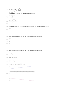 Sqrt 8 a &Pi; 2 u No Integrate u2 x2, x, 0, , Assumptions Re a 0 2 23 4 2