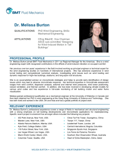Melissa Burton Short CV