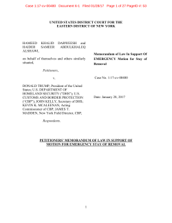 1 UNITED STATES DISTRICT COURT FOR THE EASTERN