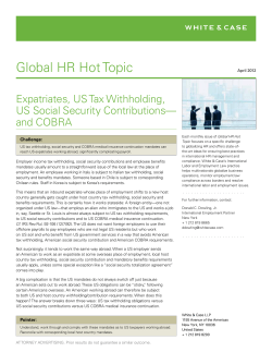 Expatriates, US Tax Withholding, US Social Security