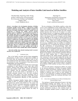 Modeling and Analysis of Inter-Satellite Link based on