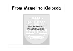 From Memel to Klaipeda