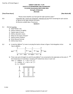 Section A Q.1 Attempt any five. a) State Hooke`s law. b) Define
