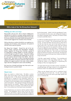 Read Shaun`s story here